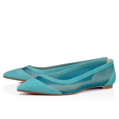 Zapatos Planos Galativi Christian Louboutin Mujer - Turquesa - 1211079WH51